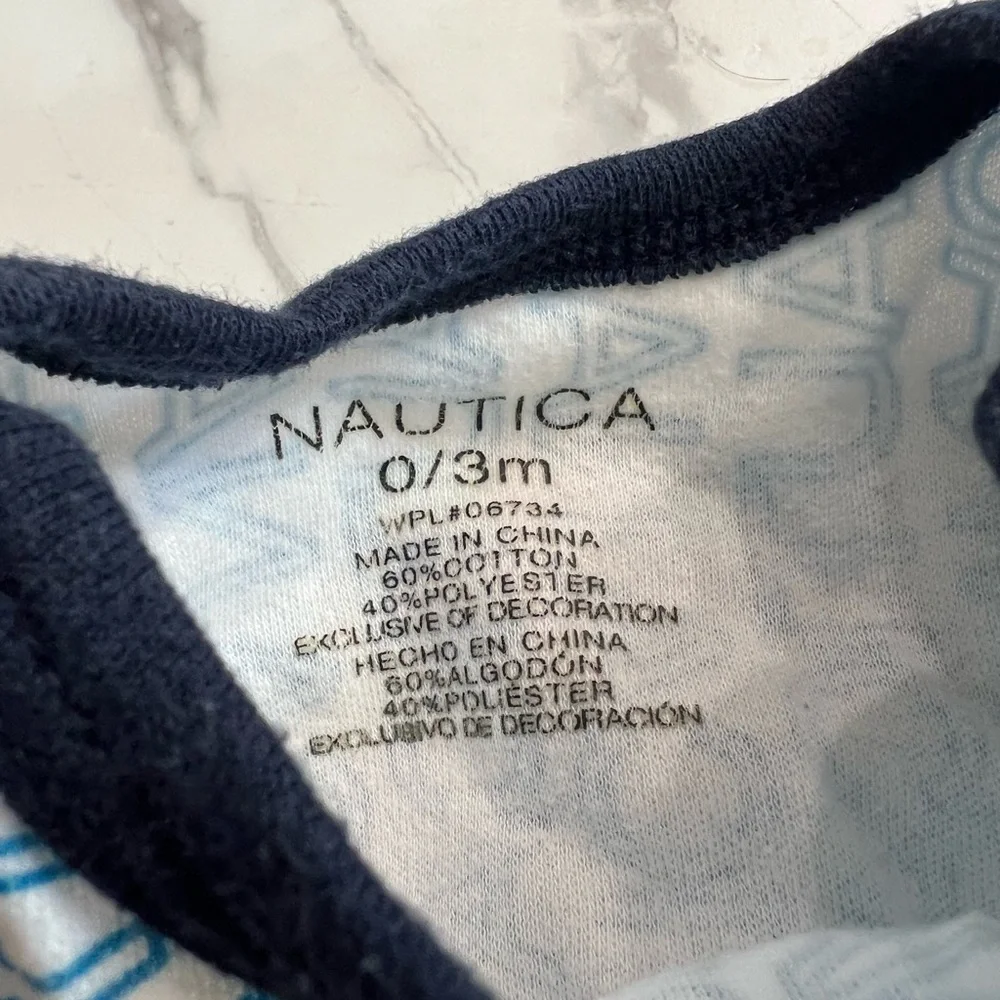 Nautica Blue and Gray Kids Bodysuits Set
